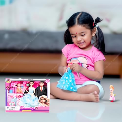 Image of Kids Mandi Fashion Doll Set - Alia Doll Fashion Model | Movable Plastic Doll with Pretty Dress-Up | Role Play & Collectible Toy | Ideal Gift for Girls