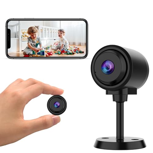 VSTARCAM Tiny Camera for Home Security 1Pcs, 2.4GHz WiFi Portable Battery Operated with IR Night Vision, Human Detection, 136° Wide Angle, Baby Monitor Small Motion Activated Camera