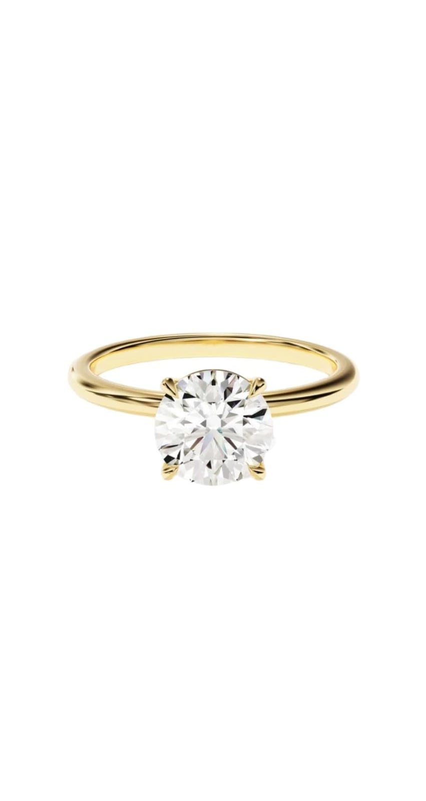 Saasvi Jewels 925 Sterling Silver Gold Plated Round Brilliant Diamond Cut Zirconia Solitaire Ring For Women & Girls (Yellow Gold, 16) (B0CW6H4BKG) Amazon Price History, Amazon Price Tracker