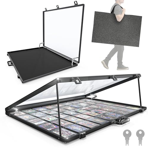 Portable Aluminum Card Display Case with Lock