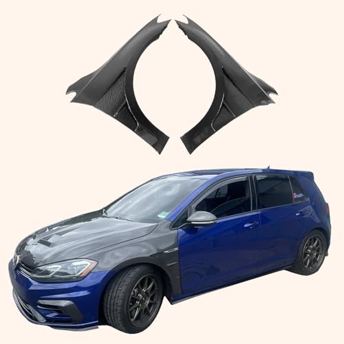 Carbon Fiber Vented Fender Replacement Fits 2018-2021 VW Volkswagen Golf MK7.5 GTI TSI R | Will NOT Fit MK7 Models
