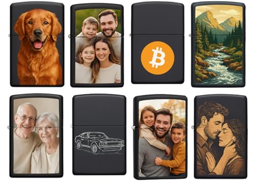 Encendedor personalizado Zippo clásico gris metálico miniatura 6