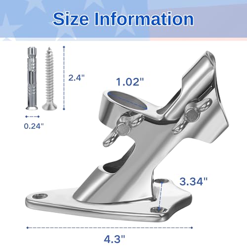Flag Pole Holder For Outside House,316 Stainless Steel Flag Pole Bracket by FUNNANS - Used condition - Image 7