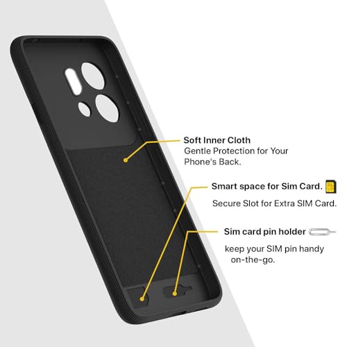 Image of amazon basics Shockproof Case for Oppo Reno14 Pro 5G | Full Camera Protection | TPU Flexible Back Cover for Oppo Reno14 Pro 5G (Matte Black)