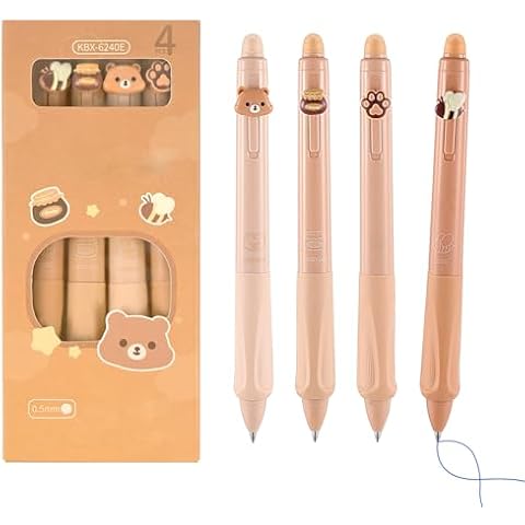 Amabro 4PCS Cute Erasable Gel Pens Cover