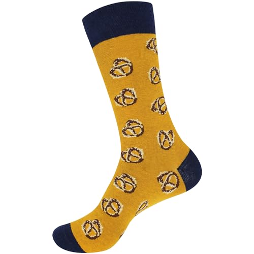 BambooMN Men's Cotton Colorful Design Fashion Novelty Dress Socks