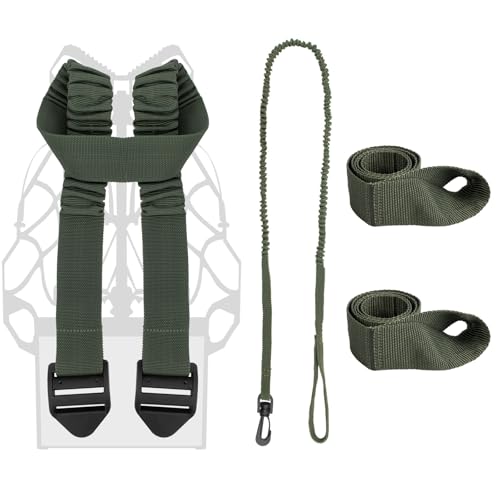 Dimakung Shoulder & Bungee Tether Straps for Summit Viper Goliath Titian Accessories, Climbing Tree Stand Backpack Straps for Summit Hunting Deer Stand, Climbing Treestand Accessories
