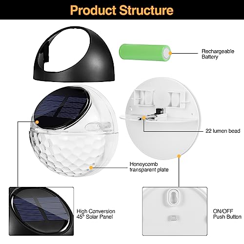 Luci Solari Esterno Giardino,4 Pezzi Applique
