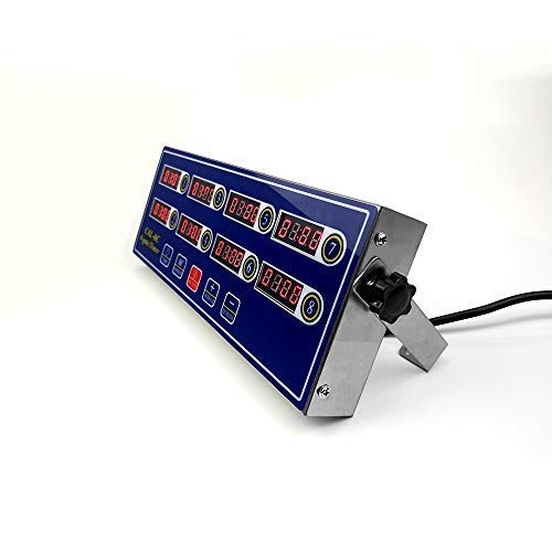 Li Bai Kitchen Cooking Timer 8 Channels Digital Led Alarm Reminder Clock Commercial Restaurant Home Loud Adjustable Clear Display Stainless Steel #TOP3