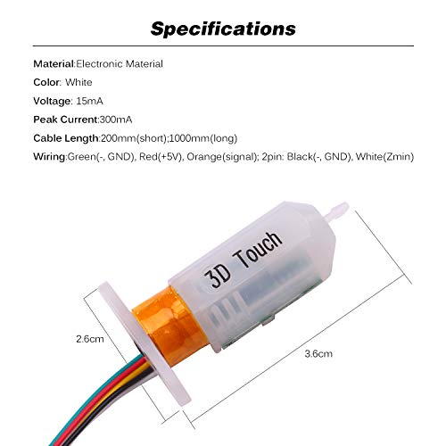 DECDEAL Sensor de nivelamento automático para impressora 3D Kit de nivelamento automático de cama 3D
