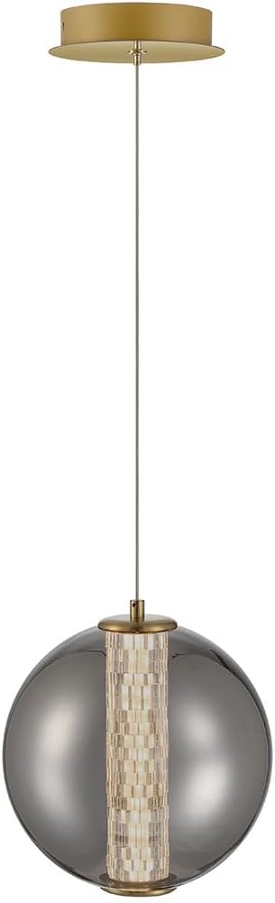 Eurofase Atomo Hanging 7W LED Small Pendant Light | Compact Modern Fixture | Contemporary Ceiling Lighting with Gold Finish | Sleek Minimal Design for Accent or Task Illumination