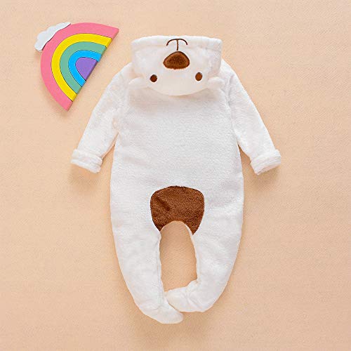 Newborn Baby Bear Fleece Romper One-Piece Footies Jumpsuit Pajama Infant Onesies For Baby Boys Girls #TOP2