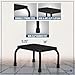 Dynarex Foot Stool - Heavy Duty Step Stool for Adults, Seniors, Children - Silver Vein Powder Coated, Non-Slip Rubber Platform & Feet - Mobility & Daily Living Aids - Without Handle
