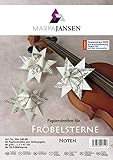 fröbelsterne basteln anleitung inkl. Bastelanleitung MarpaJansen Fröbelsterne-(1,5 x 45 cm, Streifen, 80 g/m²), Motivpapier, Noten