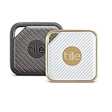 Tile Sport + Tile Style - Key Finde, Phone Finder Anything Finder - 2 Pack, Graphite/Gold