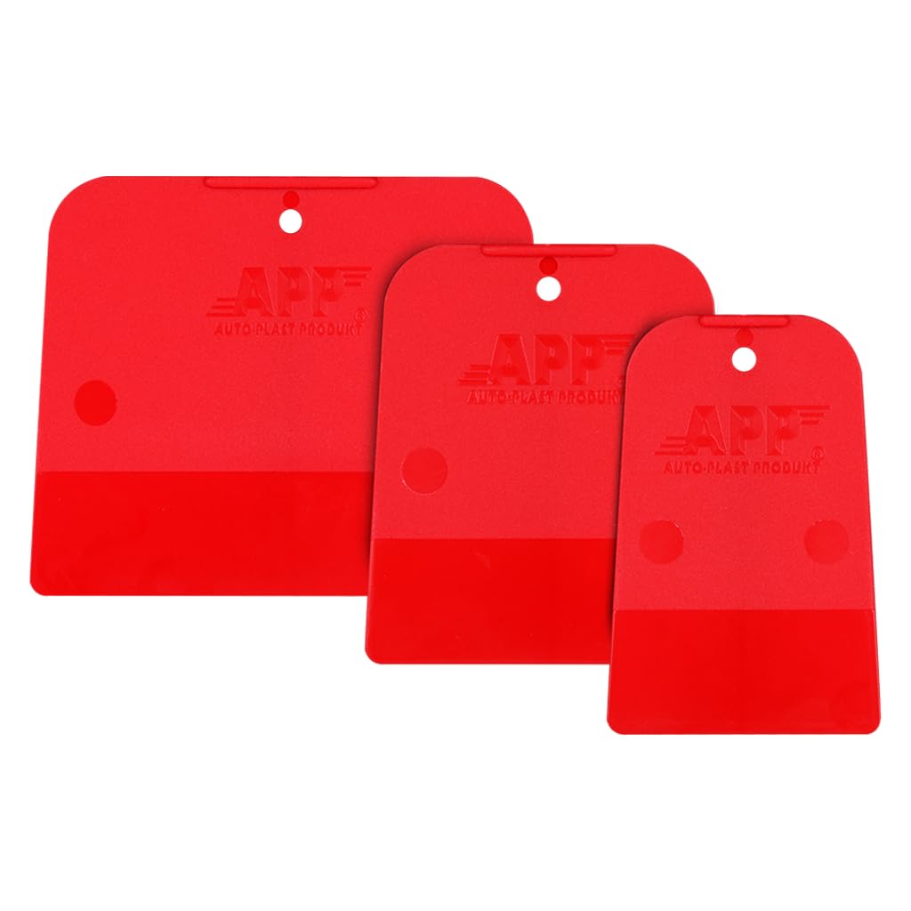 APP STS Plastic Spatula, Perfect Accessory for Body Spatula, Spatula, Scraper, DIY, Three Sizes for Different Works, Red, Set of 3-picture-28