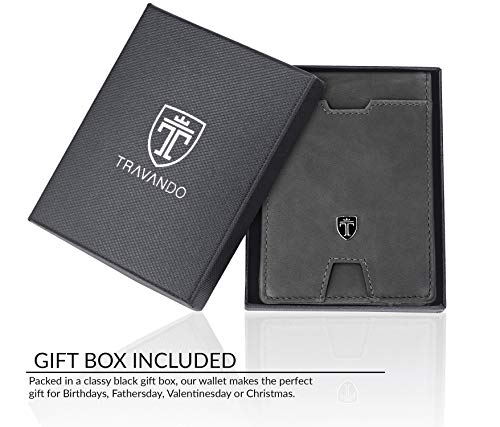 image for TRAVANDO Mens Slim Wallet with Money Clip AUSTIN RFID Blocking Bifold 