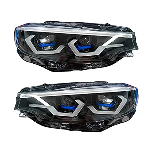 2pc Led Headlights Accessories Car Headlight Assembly Compatible With BMW 3 Series F30 F35 2013-2019(Replace Xenon)