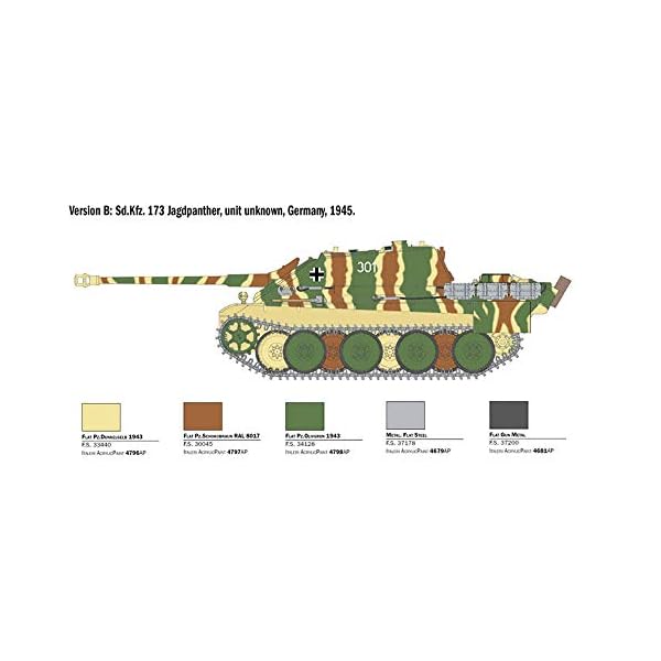 Italeri 6564 510006564-1:35 Sd.Kfz.173 Jagdpanther+Winter Crew, Modellbau, Bausatz, Standmodellbau, Basteln, Hobby… – Bild 5