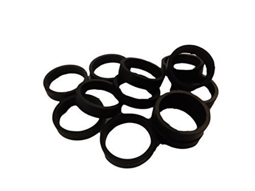 Unisex Packung von 12 Multi, Schwarz oder Weiß mode silikon-gummi finger bänder ringe Cover