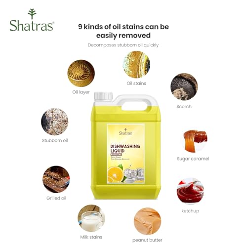 Image of Shatras Yellow Lime Dishwash Gel with Active Salt - Powerful Antibacterial Formula, Refreshing Citrus Scent, Residue-Free Cleaning for All Utensils, Fast-Acting and Effective