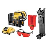 De alta calidad Dewalt DCE0822D1R-QW DCE0822D1R-QW-Láser autonivelante de líneas en Cruz + 2 Puntos 10,8V-Rojo, 10.8 V, 0