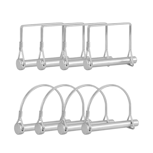 HAMOJUF 8PCS Car Trailer Hitch Pin, Dia 1/4 Inch Heavy Duty Carbon Steel Easy Hook Up Trailer Safety Lock Coupler Pin, Automotive Accessories, Universal for Tractor RV Automobile