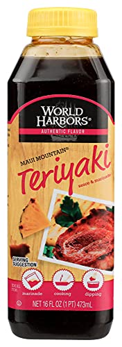 World Harbors Maui Mountain Teriyaki Marinade & Sauce - 16 oz (Pack of 4)