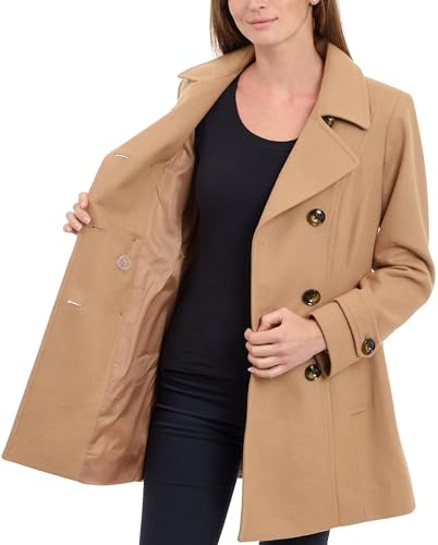 Image of Anne Klein Women's Classic Double Breasted Wool Coat