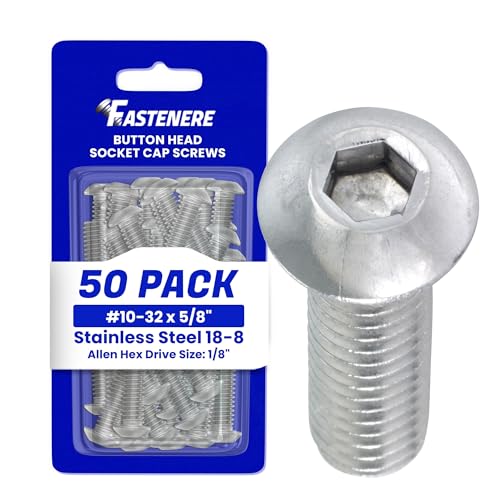 Fastenere Button Head Socket Cap Screws - 10-32 x 5/8