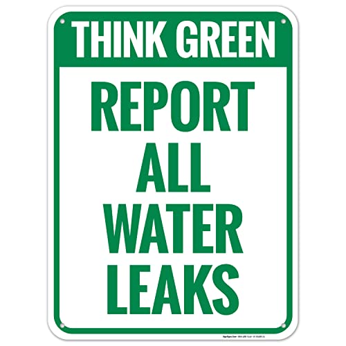 Report All Water Leaks Sign,