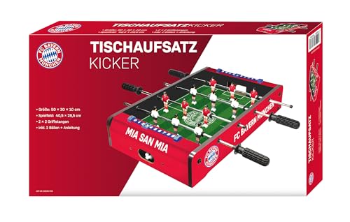 FC Bayern München Tischkicker Kinder - Offizieller Tischaufsatzkicker, kompakter und Leichter...