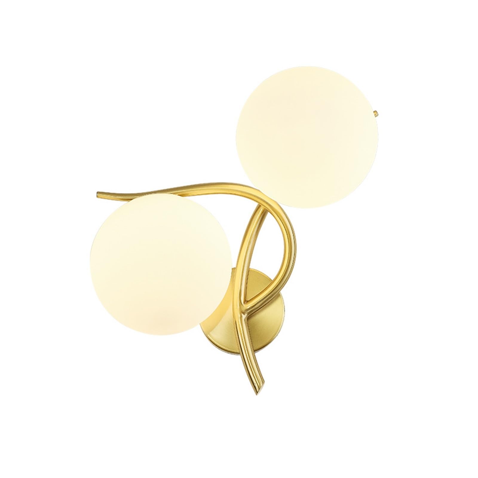 SILVASILNEX Double-Headed wall lamp Nordic Simple Bedroom Bedside lamp Living Room Background wall Aisle Corridor Magic Bean wall lamp All Copper(DoubleHeadRight)