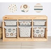 Woodland Stickers Compatible with IKEA Trofast Storage tubs Boxes Toys Labels Furniture Hack Decals Safari Decoration Baby Room Boys Girls Bedroom Nursery Playroom
