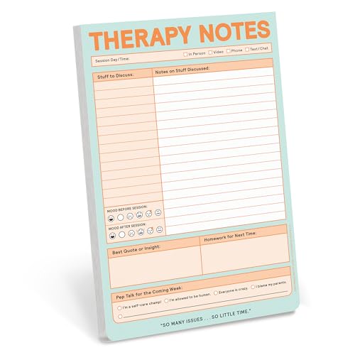 Knock Knock Therapy Notes Pad: Record Stuff to Discuss in Therapy + Session Notes & Discussion 6 x 9-Inches 12645