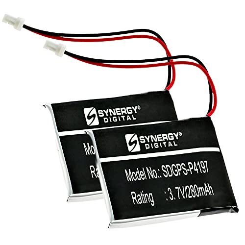 Synergy Digital GPS Batteries, Compatible with Golf Buddy PL482730, YK372731 GPS Batteries (Li-Pol, 3.7V, 280 mAh), Set of 2
