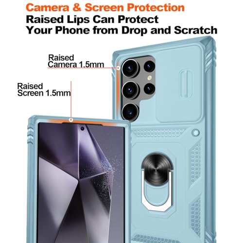 Coque Samsung S24 Ultra de qualité militaire antichoc robuste verte - 5