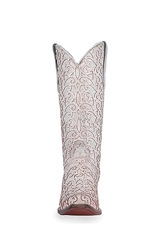 CORRAL LADIE'S WHITE GLITTER OVERLAY & EMBROIDERY TRIAD, CORRAL 43.8 X 34.8 X 11.0 SOLE,COWHIDE LEATHER, WESTERN BOOT, C40504