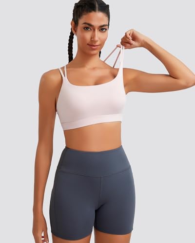 Image of RUNNING GIRL Sports Bras for Women High Support,Criss-Cross Back Strappy Bra Moulded Cup High Impact Workout Crop Tops
