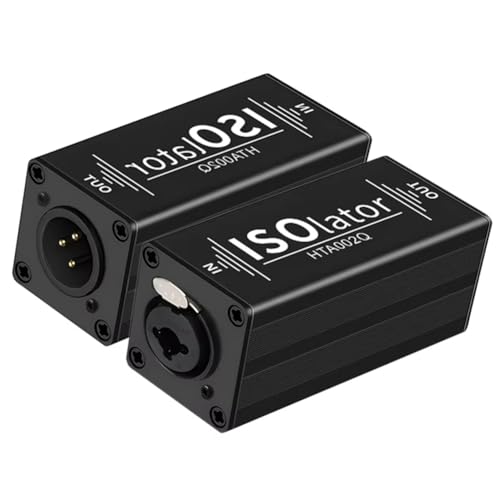 Bortivier Aislador de Audio 6.35, Filtro de Ruido de Audio, Supresor de Ruido, Aislador de Señal de Audio para Común del Eliminador.