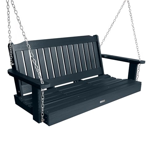 Image of Highwood Lehigh Porch Swing, 4 Feet, Federal Blue
