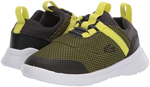 Lacoste Unisex-Baby LT Dash 120 1 SUI Sneaker, Dark Grey/Yellow, 7.5 Medium US Toddler | Image 6