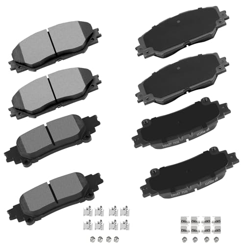 Image of cciyu D1210 D1391 Brake Pads w /Hardware Front Rear Disc Brake Pad Set | Fit For Toyota For Prius V 2012-2018