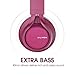 AILIHEN C8 (Upgraded) Headphones with Microphone and Volume Control Folding Lightweight Headset for Cellphones Tablets Smartphones Chromebook Laptop Computer PC Mp3/4 (Rose)