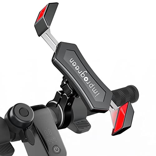 Improgreen Soporte movil Patinete electrico sujecion Aluminio al Manillar Compatible con telefonos moviles de hasta 7.5" Universal Compatible con Todas Las Marcas de Patinete electricos Cover