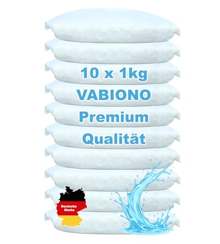 VABIONO 10x Nachüllpackungen à 1 kg für Raumentfeuchter - verhindert Schimmel Moder üble Gerüche Stockflecken - Raum-Entfeuchter