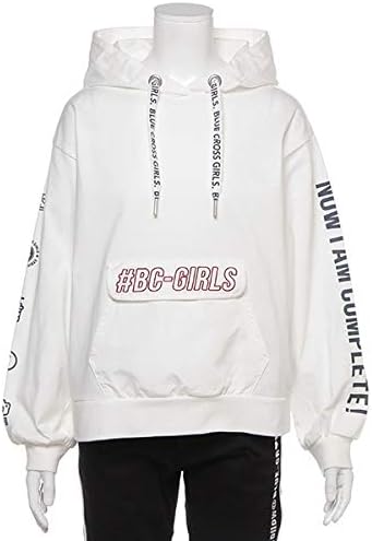 Amazon ブルークロスガールズ Blue Cross Girls 袖ロゴアノラック風パーカー オフホワイト M 150 ガールズ 通販