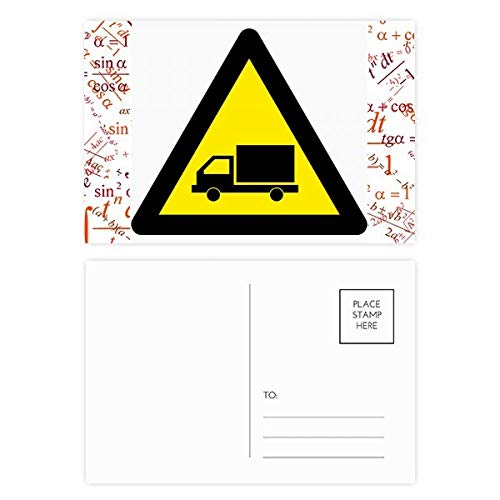 Cartes postales symbole avertissement jaune pour mots de remerciement