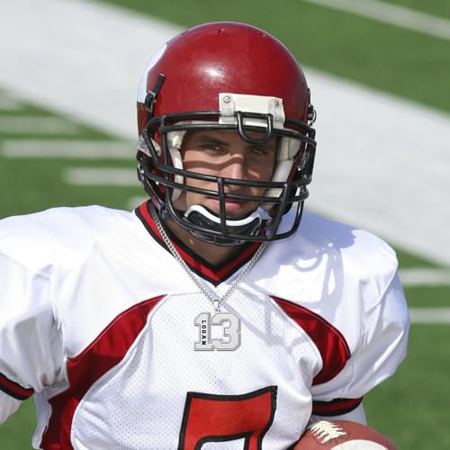 Yopicks Custom Number Necklace for Men,Football Baseball Athletes Jersey Numbers 00-99 with Name Charm Necklace and Stainless Steel Custom Chain, Personalized Jewelry Gift for Boyfriend Brother2