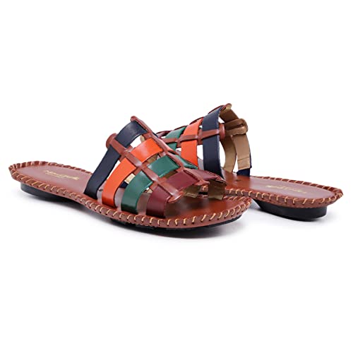 Sandália Feminina Artesanal em Couro Confortável Marrom 37